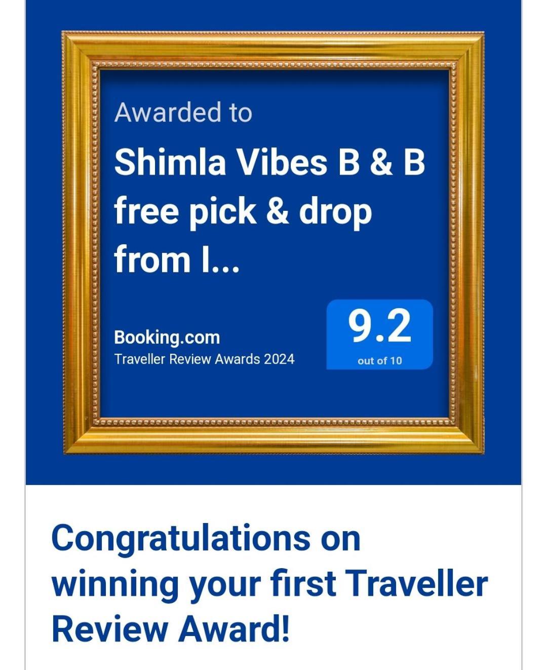 Shimla Vibes B & B Free Pick And Drop From Isbt Shimla Zewnętrze zdjęcie